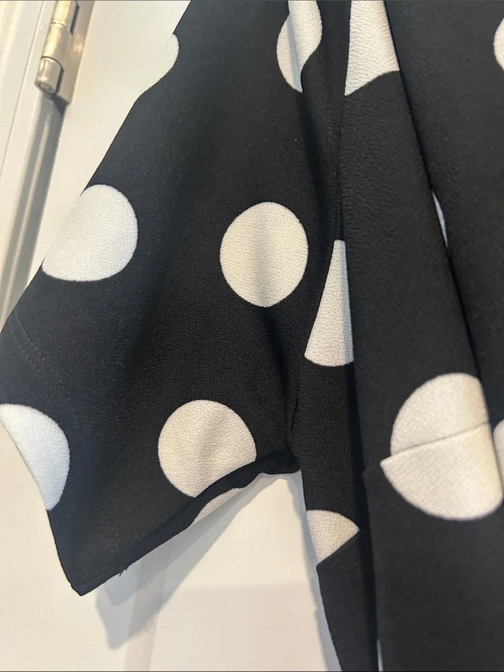 Black and White Polka Dot Jumpsuit - Picture 3 of 4